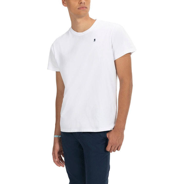 t-shirt homme  pulpo t-shirt  new basic logo blanc