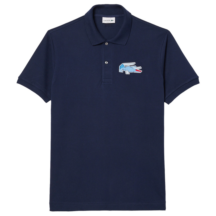 pôle homme  lacoste chemise col bord-cotes manches