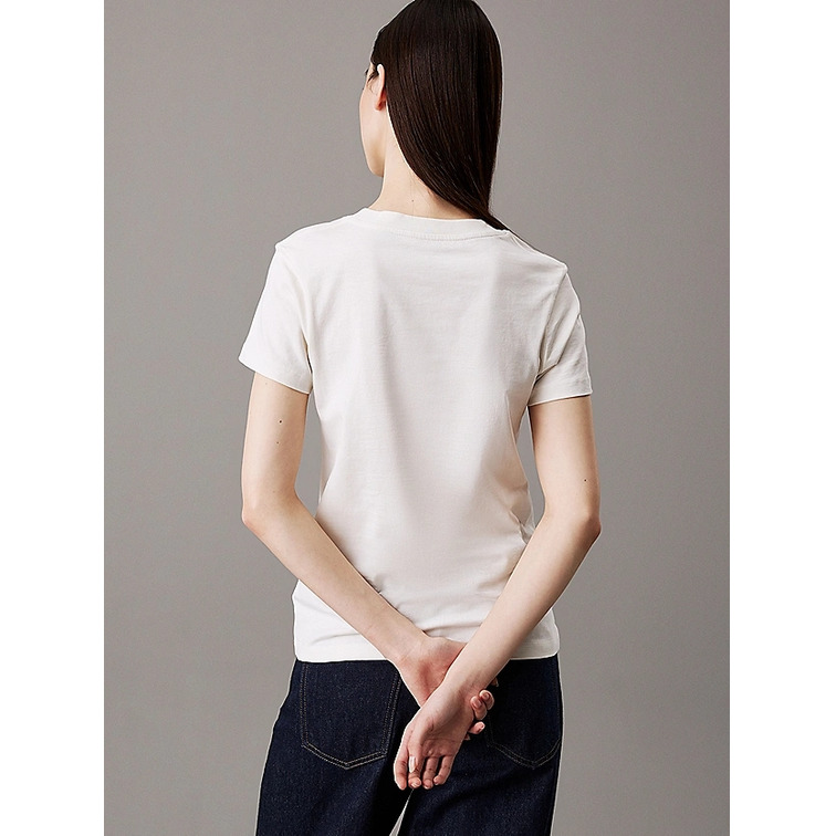 t-shirt femme  calvin klein gradient ck slim tee