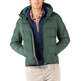 cazadora homme  ganso manteau corto plumas verde