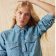 chemise femme  levi's iconic western light indigo -