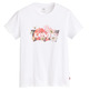 t-shirt femme  levis the perfect tee floral bw fill