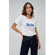 t-shirt femme  salsa t-shirt with embroidered brand