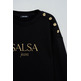 maillot femme  salsa branding sweater with shoulder