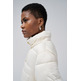 manteau femme  salsa short puffer coat with fur hoo