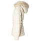 manteau femme  salsa short puffer coat with fur hoo