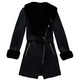 manteau femme  salsa long shearling coat