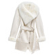 manteau femme  salsa long shearling coat