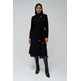 manteau femme  salsa long wool peacoat with belt