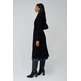 manteau femme  salsa long wool peacoat with belt