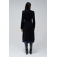 manteau femme  salsa long wool peacoat with belt