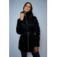 manteau femme  salsa velvet-effect puffer coat