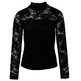 maillot femme  salsa lace sweater with mock neck