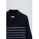 maillot homme  salsa jeans shawl collar knit sweater