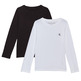 t-shirt garçon  ck chest singe ls t-shirt 2-pack