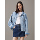 manteau femme  calvin klein boxy denim jacket