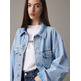 manteau femme  calvin klein boxy denim jacket