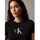 t-shirt femme  calvin klein gradient ck slim tee