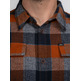 chemise homme  petrol men shirt long sleeve check