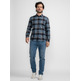 chemise homme  petrol men shirt long sleeve check