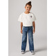 jeans fille  levi's junior lvg wide leg w/ destruction