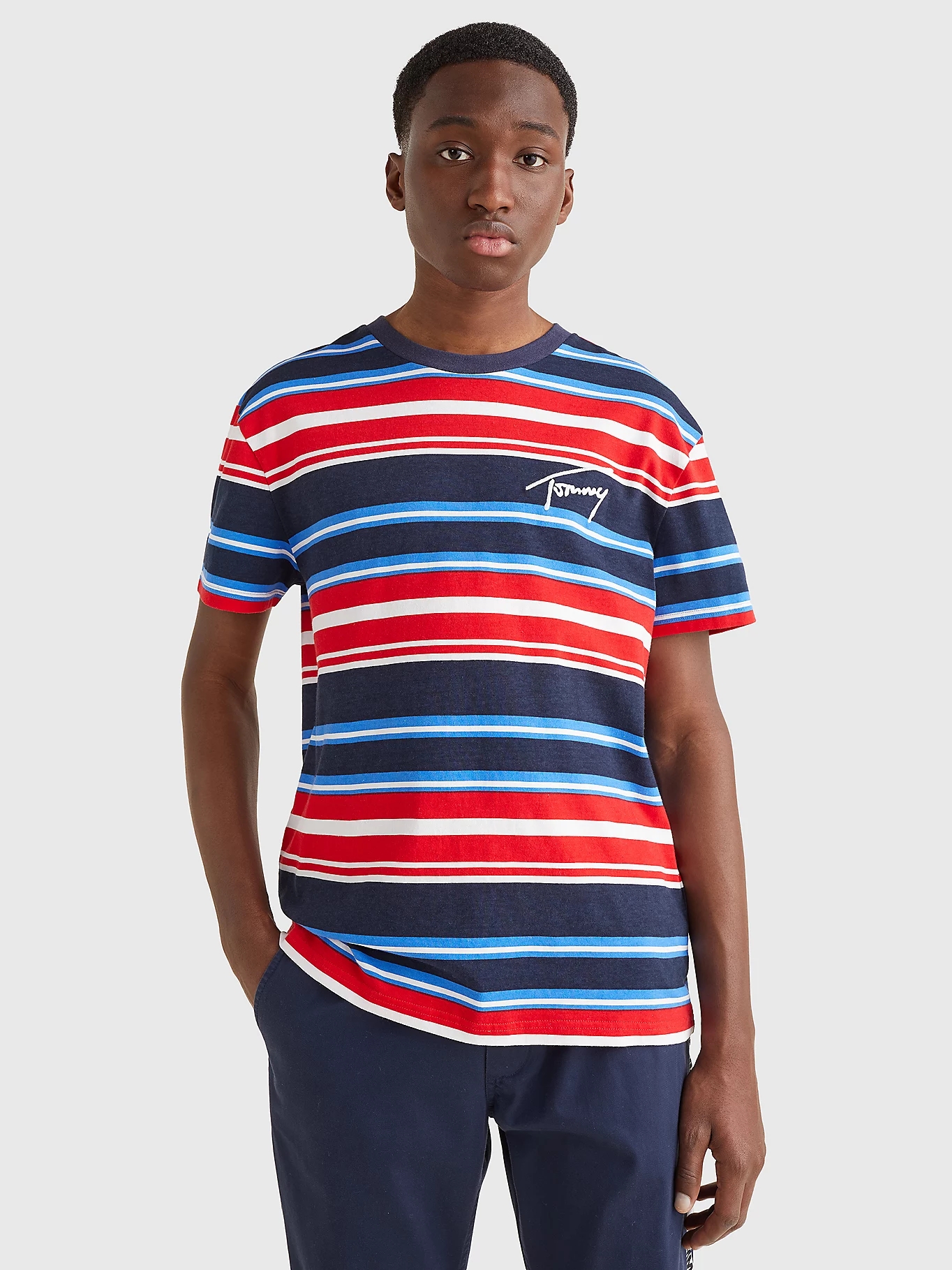 tommy jeans signature stripe tee